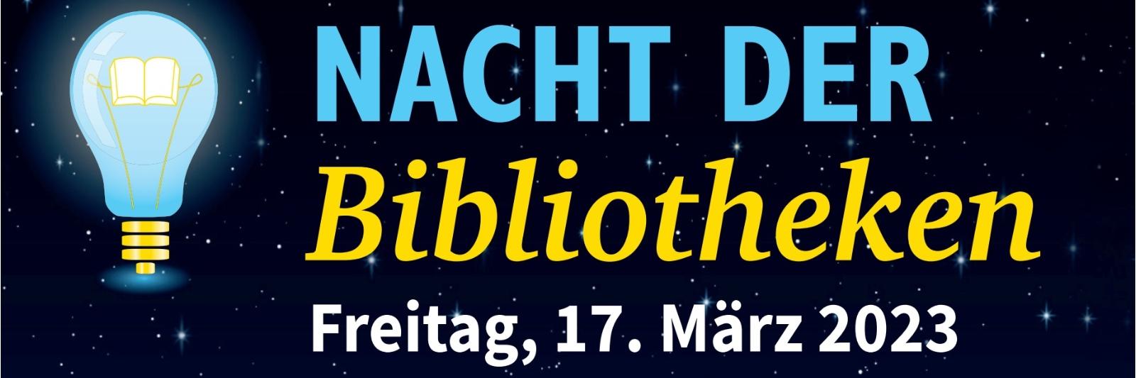 Alle zwei Jahre werden die Büchereien in ganz Deutschland zur Teilnahme an der 'Nacht der Bibliotheken' eingeladen. Am Freitag, 17. März, ist es wieder soweit. Neben ungewöhnlichen Öffnungszeiten - eben bis in den Abend hinein - laden vieler Orts spezielle Events zum Besuch ein. Im Rhein-Kreis Neuss ist unter anderem die 'Bücherei St. Konrad' in Neuss-Gnadental mit dabei. Und auch in der katholischen, öffentlichen Bücherei an der Konradstraße 33 wird das diesjährige Motto der 'Nacht der Bibliotheken' umgesetzt: Grenzenlos! Das Foto zeigt das Logo der Nacht der Bibliotheken 2023.